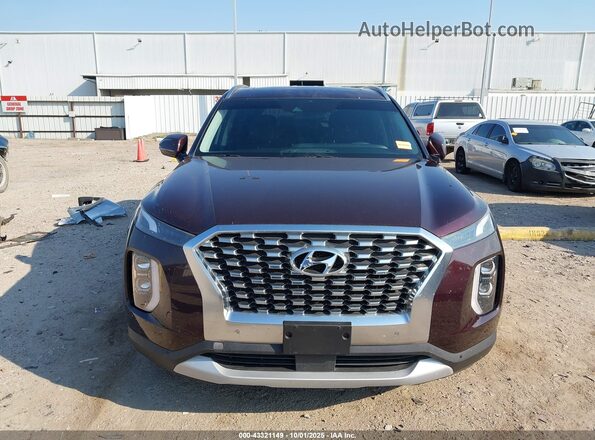 KM8R44HE2LU082082 2020 HYUNDAI PALISADE Maroon Widok wnętrza z tyłu