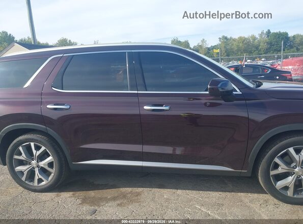 KM8R4DHE3MU189868 2021 HYUNDAI PALISADE Темно-бордовый Вид задней части салона