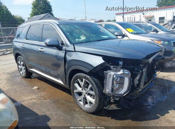 KM8R4DHEXMU261469 2021 HYUNDAI PALISADE Gray Вид задньої частини салону