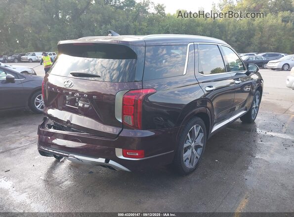 KM8R54HE5MU285319 2021 HYUNDAI PALISADE Maroon Tył prawy
