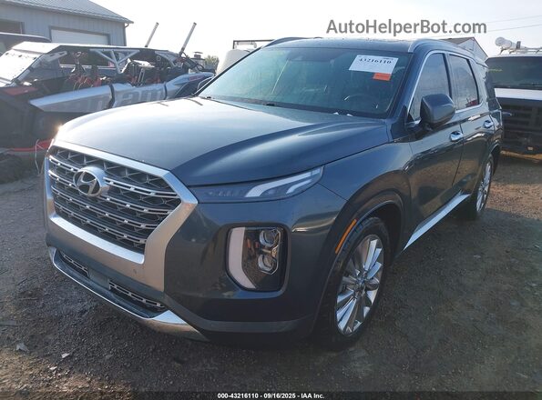 KM8R54HEXLU138475 2020 HYUNDAI PALISADE Gray Vista tres cuartos delantera izquierda