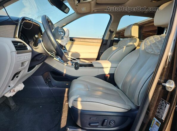 KM8R5DHE8MU249656 2021 HYUNDAI PALISADE Black წინა სალონის ხედი