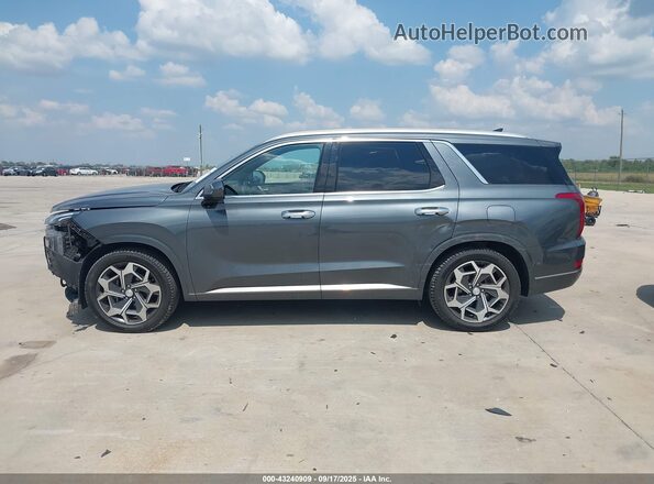 KM8R5DHE8MU320936 2021 HYUNDAI PALISADE Gray Սալոնի 360 աստիճան տեսք