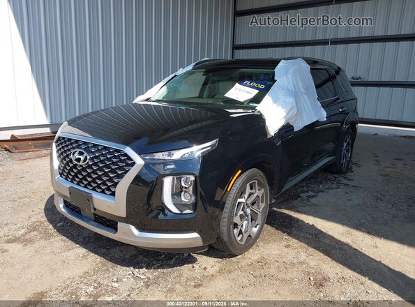 KM8R7DHE4MU256775 2021 HYUNDAI PALISADE Black Przód lewy