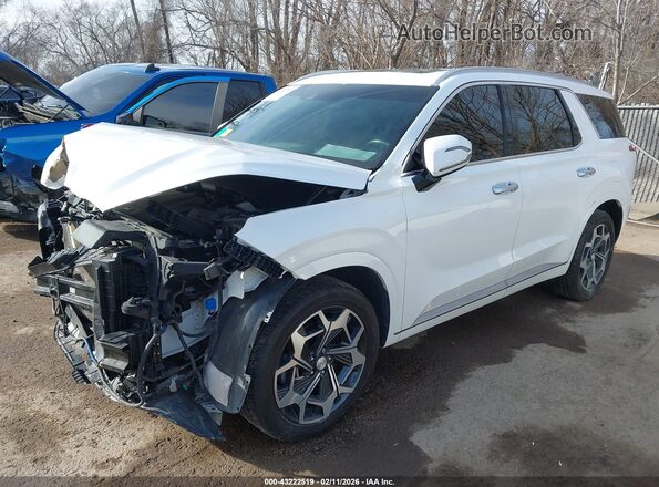 KM8R7DHE4NU401699 2022 HYUNDAI PALISADE White Vista tres cuartos delantera izquierda