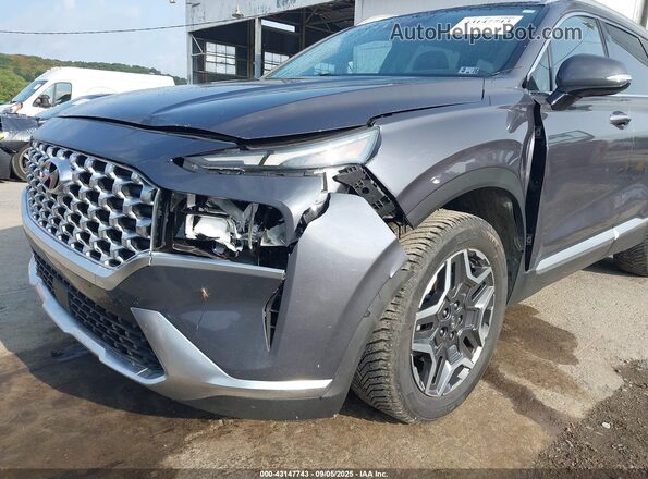 KM8S3DA12MU004866 2021 HYUNDAI SANTA FE HYBRID Gray წინა ხედი