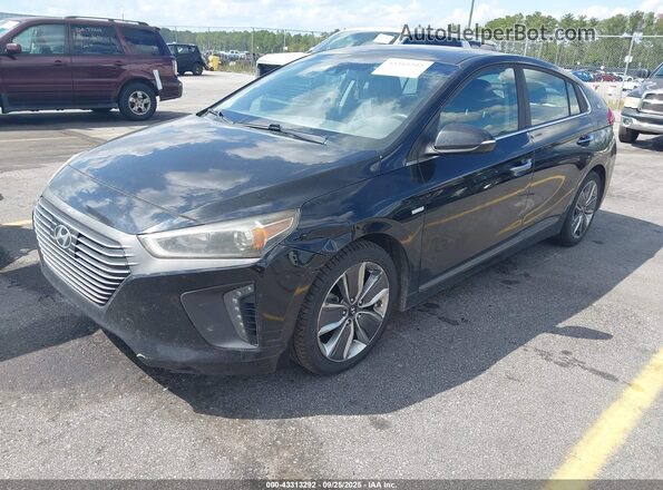 KMHC05LC6HU021046 2017 HYUNDAI IONIQ HYBRID Черный Передняя левая четверть