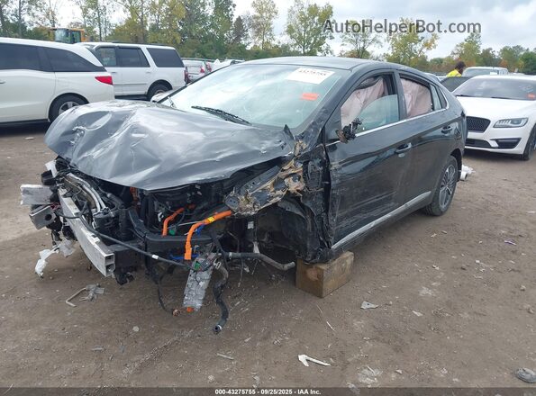 KMHC75LD1NU277823 2022 HYUNDAI IONIQ PLUG-IN HYBRID Black Передня ліва чверть