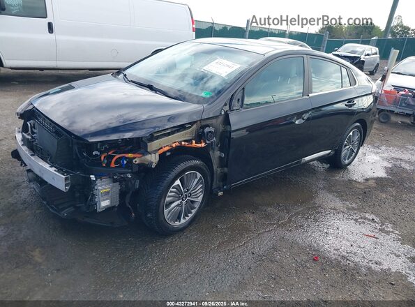 KMHC75LD9NU268643 2022 HYUNDAI IONIQ PLUG-IN HYBRID Black წინა მარცხენა ხედი სამი მეოთხედიდან