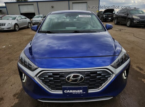 KMHC75LDXMU249534 2021 HYUNDAI IONIQ Blue Դիմացի տեսք