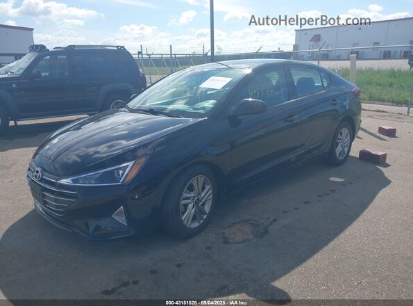 KMHD84LF2LU021278 2020 HYUNDAI ELANTRA Black Առջևի ձախ երեք քառորդ տեսարան