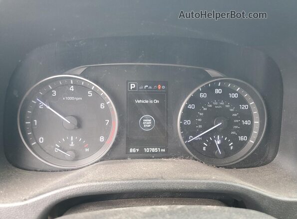KMHD84LF5JU451643 2018 HYUNDAI ELANTRA Gray Instrument cluster view