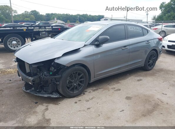 KMHD84LF9KU848810 2019 HYUNDAI ELANTRA Gray Առջևի ձախ երեք քառորդ տեսարան