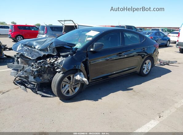 KMHD84LF9LU921661 2020 HYUNDAI ELANTRA Black Առջևի ձախ երեք քառորդ տեսարան