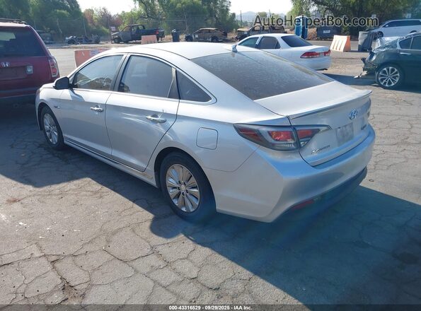 KMHE24L13HA048508 2017 HYUNDAI SONATA HYBRID Silver Rear left