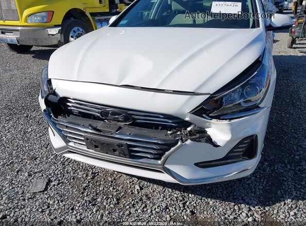 KMHE24L30KA091826 2019 HYUNDAI SONATA HYBRID White წინა ხედი