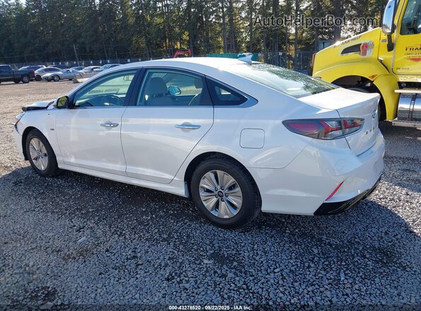 KMHE24L30KA091826 2019 HYUNDAI SONATA HYBRID White უკანა მარცხენა