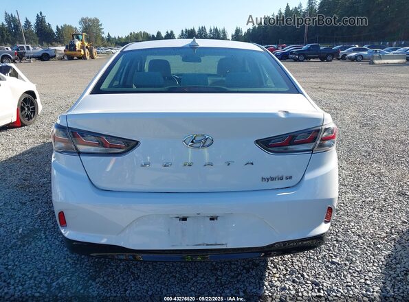KMHE24L30KA091826 2019 HYUNDAI SONATA HYBRID White 