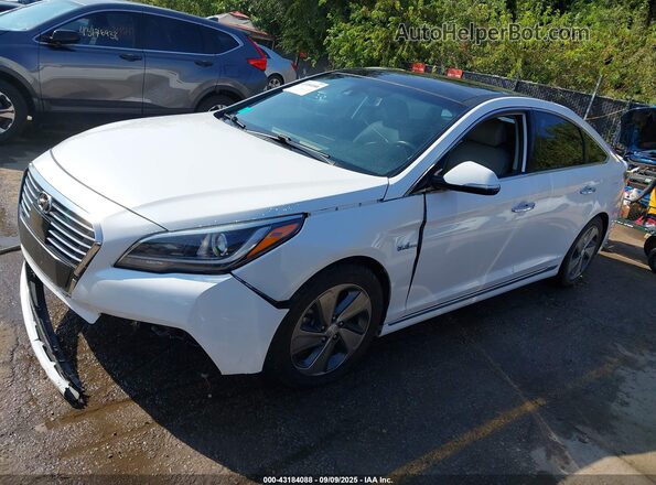 KMHE34L13HA056119 2017 HYUNDAI SONATA HYBRID White 