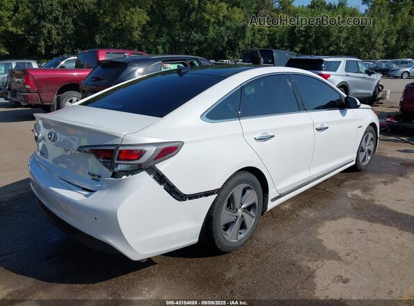 KMHE34L13HA056119 2017 HYUNDAI SONATA HYBRID White 