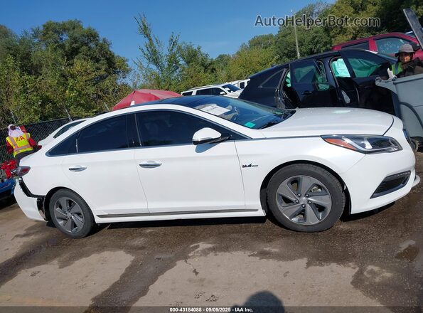 KMHE34L13HA056119 2017 HYUNDAI SONATA HYBRID White 