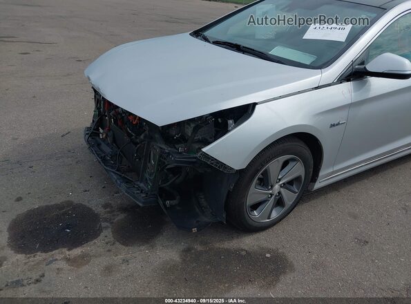 KMHE34L1XGA025559 2016 HYUNDAI SONATA HYBRID Silver Widok z przodu