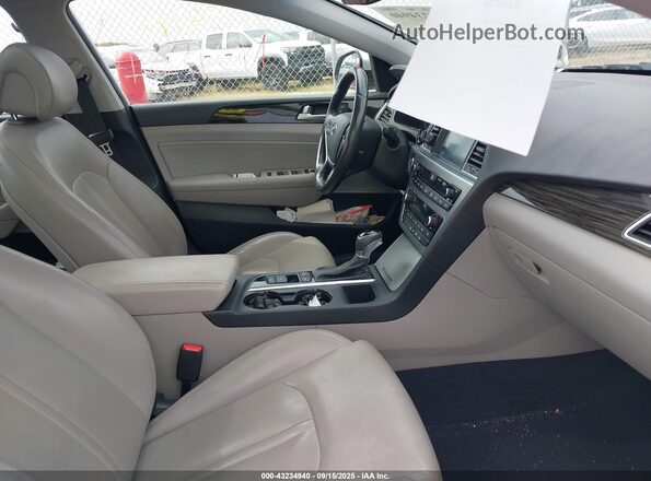 KMHE34L1XGA025559 2016 HYUNDAI SONATA HYBRID Silver Widok wnętrza z przodu
