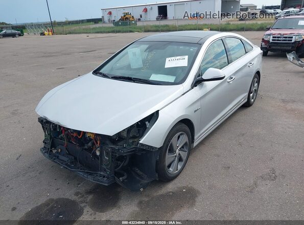 KMHE34L1XGA025559 2016 HYUNDAI SONATA HYBRID Silver Przód lewy