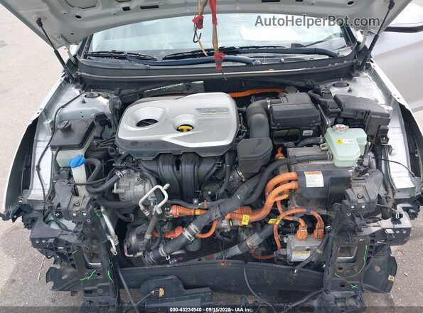 KMHE34L1XGA025559 2016 HYUNDAI SONATA HYBRID Silver Widok z tyłu