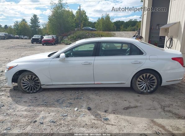 KMHG34JA0HU024383 2017 GENESIS G90 White უკანა სალონის ხედი