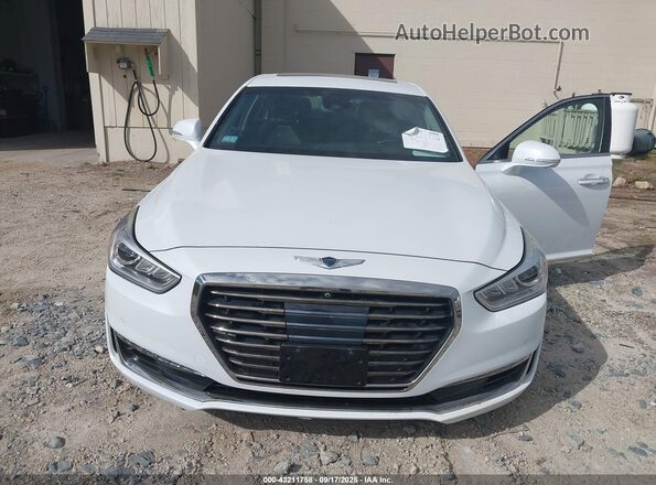 KMHG34JA0HU024383 2017 GENESIS G90 White წინა პანელის ხედი