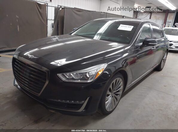 KMHG54JH4JU048005 2018 GENESIS G90 Black Передня ліва чверть