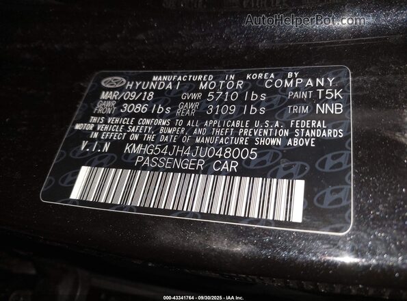 KMHG54JH4JU048005 2018 GENESIS G90 Black Вид підкапотного простору