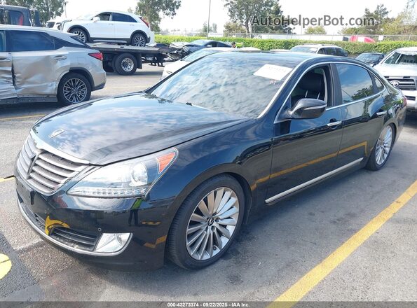 KMHGH4JH2GU102255 2016 HYUNDAI EQUUS Black Передня ліва чверть
