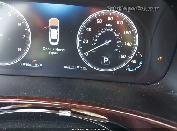 KMHGH4JH2GU102255 2016 HYUNDAI EQUUS Black Вид задніх сидінь