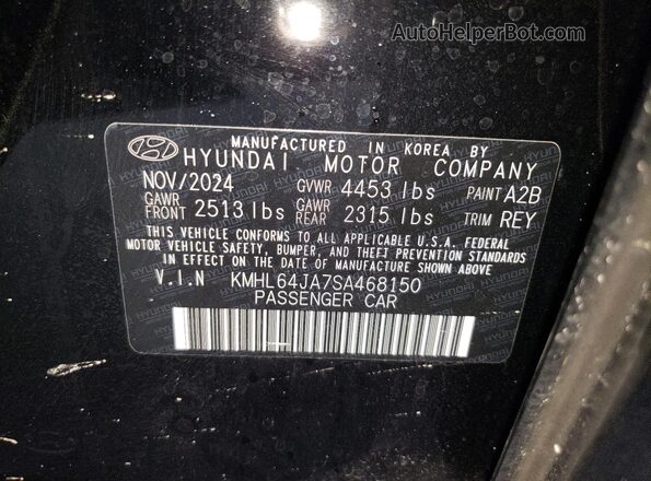 KMHL64JA7SA468150 2025 HYUNDAI SONATA Black 