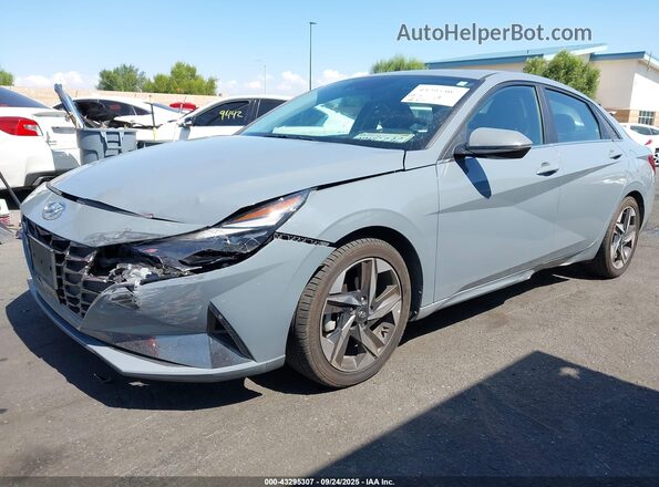 KMHLN4AJ3PU045753 2023 HYUNDAI ELANTRA HYBRID Gray 