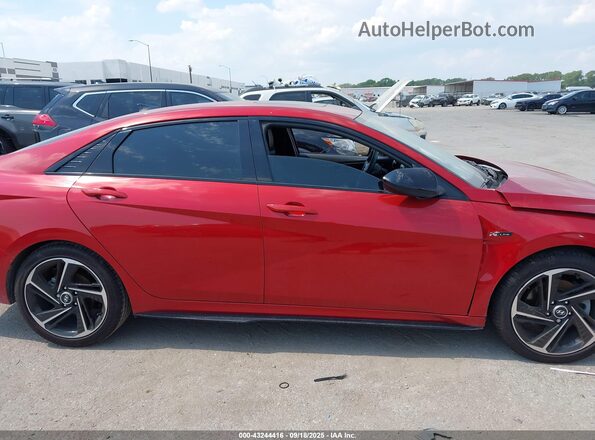 KMHLR4AF4NU295449 2022 HYUNDAI ELANTRA Red Vista interior trasera