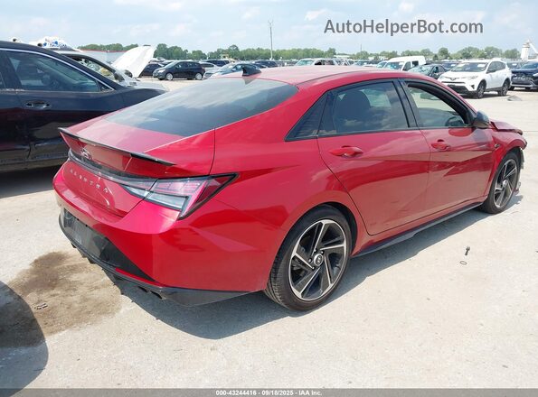 KMHLR4AF4NU295449 2022 HYUNDAI ELANTRA Red Trasero derecho