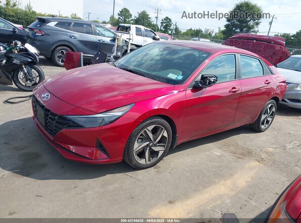 KMHLS4AG2PU572793 2023 HYUNDAI ELANTRA Red Առջևի ձախ երեք քառորդ տեսարան