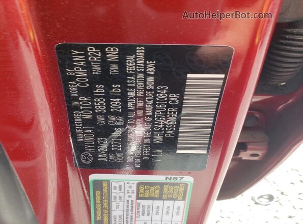 KMHLS4AG7PU610843 2023 HYUNDAI ELANTRA Red 