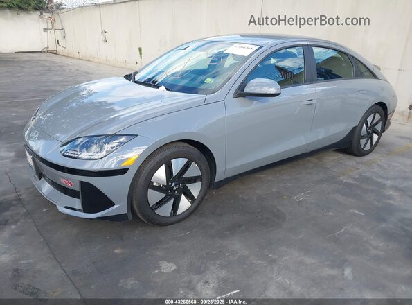 KMHM24AA1RA077151 2024 HYUNDAI IONIQ 6 Gray წინა მარცხენა ხედი სამი მეოთხედიდან