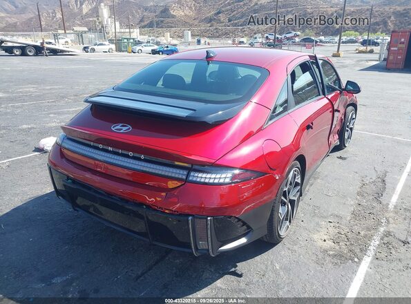 KMHM34AAXSA085994 2025 HYUNDAI IONIQ 6 Red უკანა მარჯვენა