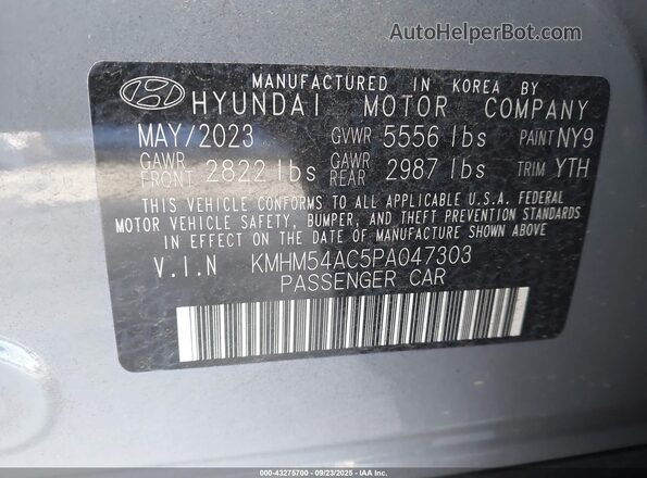 KMHM54AC5PA047303 2023 HYUNDAI IONIQ 6 Gray 