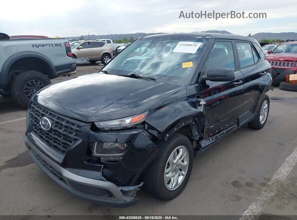 KMHRB8A38MU120129 2021 HYUNDAI VENUE Black Առջևի ձախ երեք քառորդ տեսարան