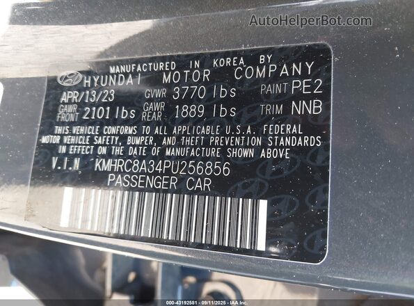 KMHRC8A34PU256856 2023 HYUNDAI VENUE Gray Engine compartment view