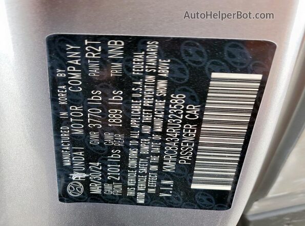 KMHRC8A34RU323586 2024 HYUNDAI VENUE Gray 