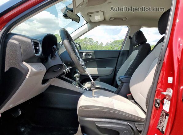 KMHRC8A35LU019903 2020 HYUNDAI VENUE Red Widok wnętrza z przodu