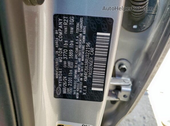 KMHRC8A38RU322196 2024 HYUNDAI VENUE Серебряный 