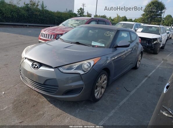 KMHTC6AD8GU248617 2016 HYUNDAI VELOSTER Gray Առջևի ձախ երեք քառորդ տեսարան